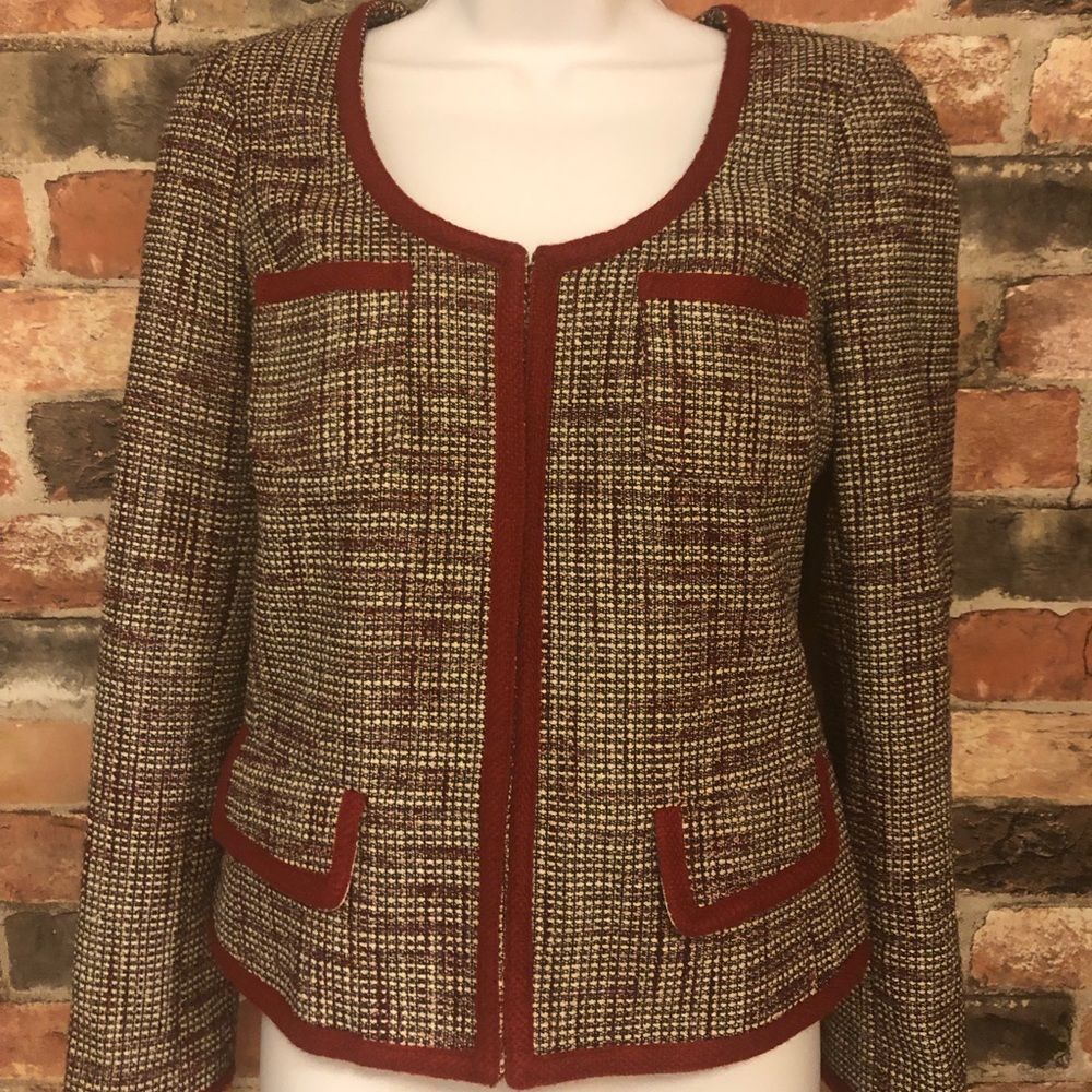 Banana Republic tweed cropped jacket size 2
